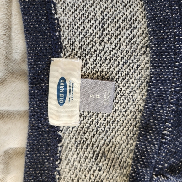 Old Navy terrycloth tribal sweater, small, Navy - Picture 5 of 5